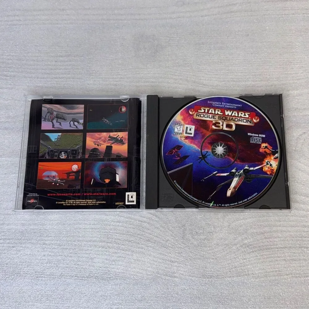 Moto Racer, Ultimate Pinball, Star Wars Rogue Squadron 3D - PC CD-Rom Lot